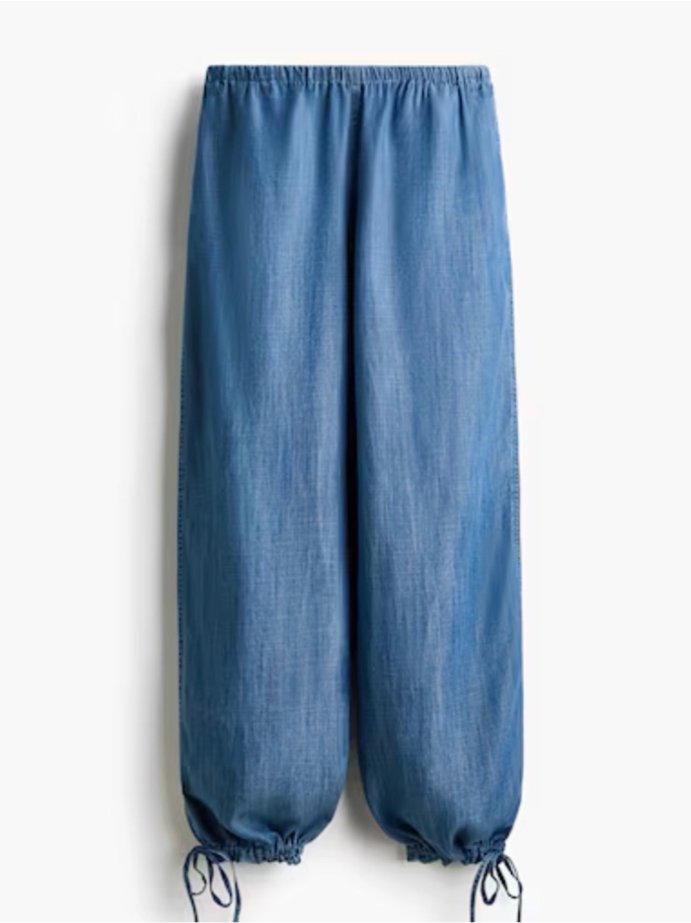 H&M Drawstring Detail Chambray Denim Pants